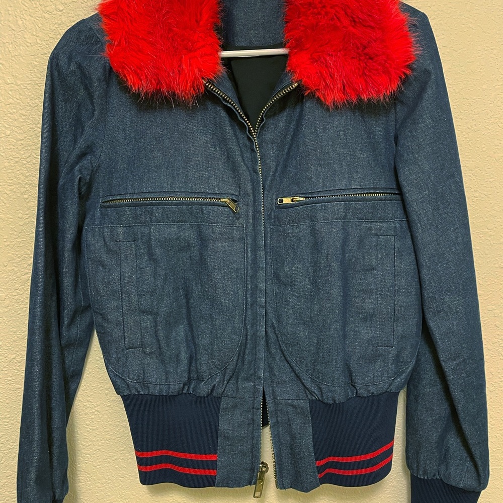 Harvey Faircloth Denim Bomber Jacket